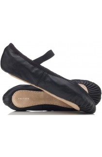Black Leather Ballet Shoes by provora