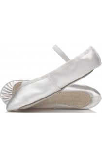 Satin Ballet or Bridesmaid Shoes White